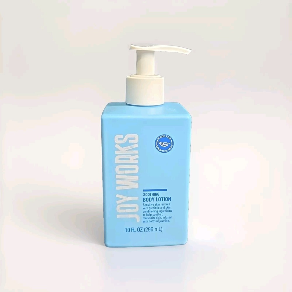 Joy Works Soothing Body Lotion Unisex 10oz Blue Sensitive Skin Prebiotic Jasmine